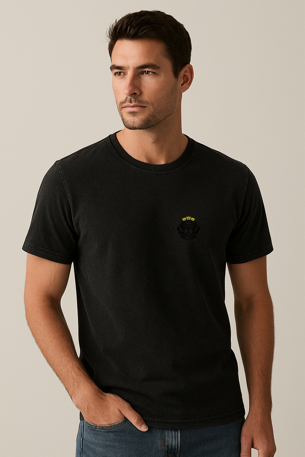 T-shirt estonada brasão