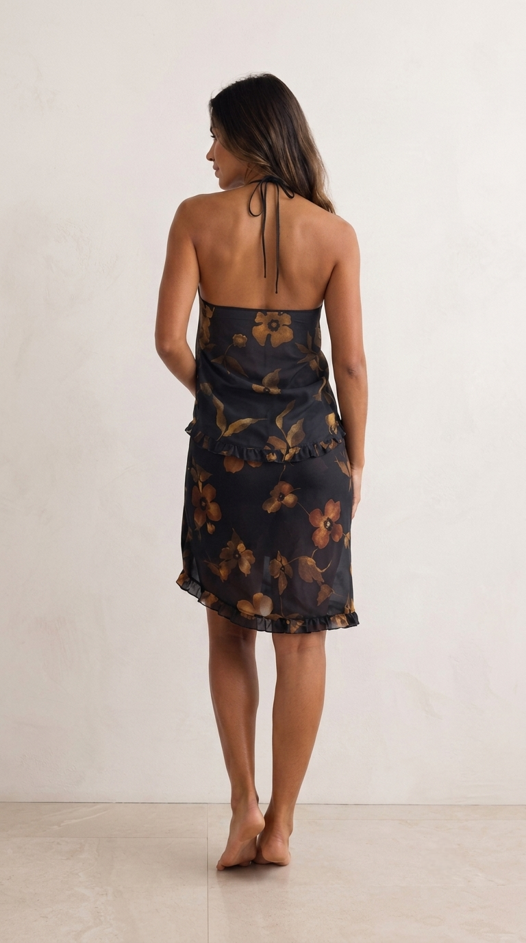 Saia Top Multifuncional Pareô Floral